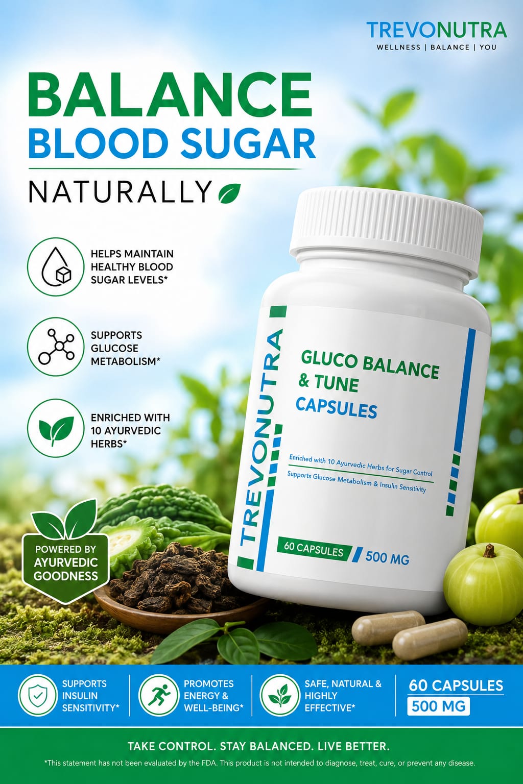Gluco Balance & Tune Capsules 500MG